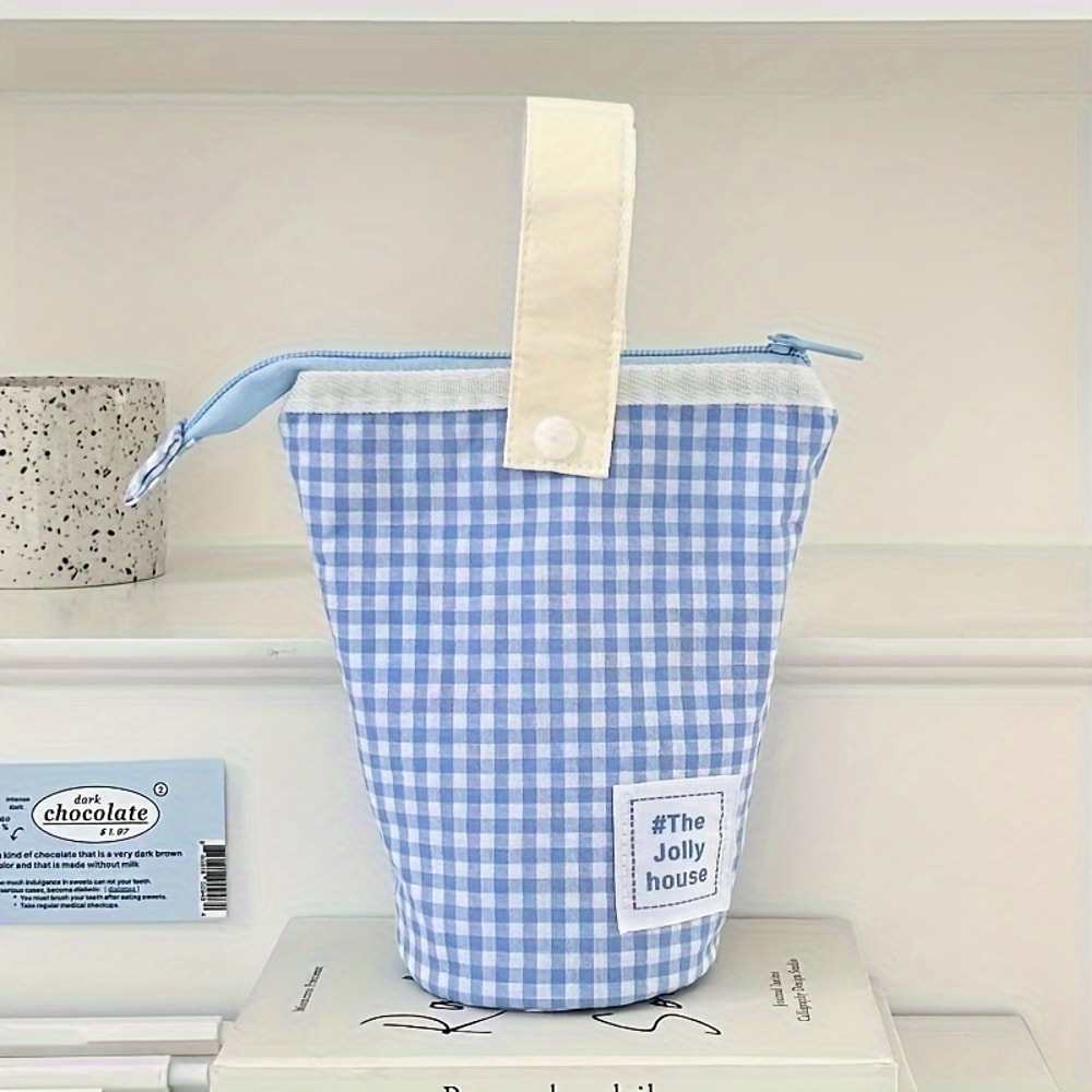 Jolly House Large Capacity Pencil Case Zipper Fabric Desk Organizer Pen Holder For School Office Tr 5