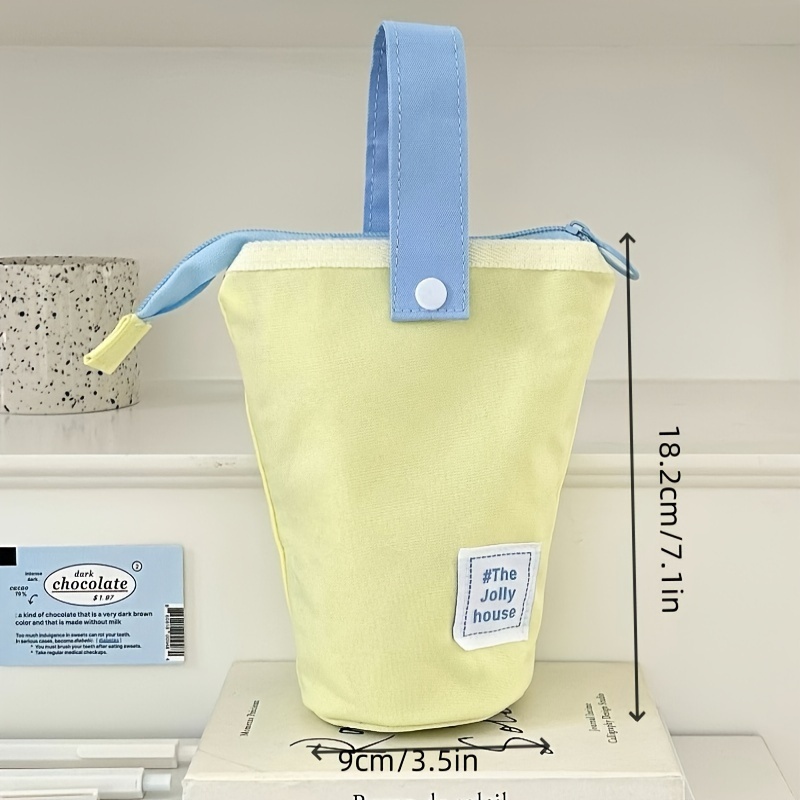 Jolly House Large Capacity Pencil Case Zipper Fabric Desk Organizer Pen Holder For School Office Tr 3