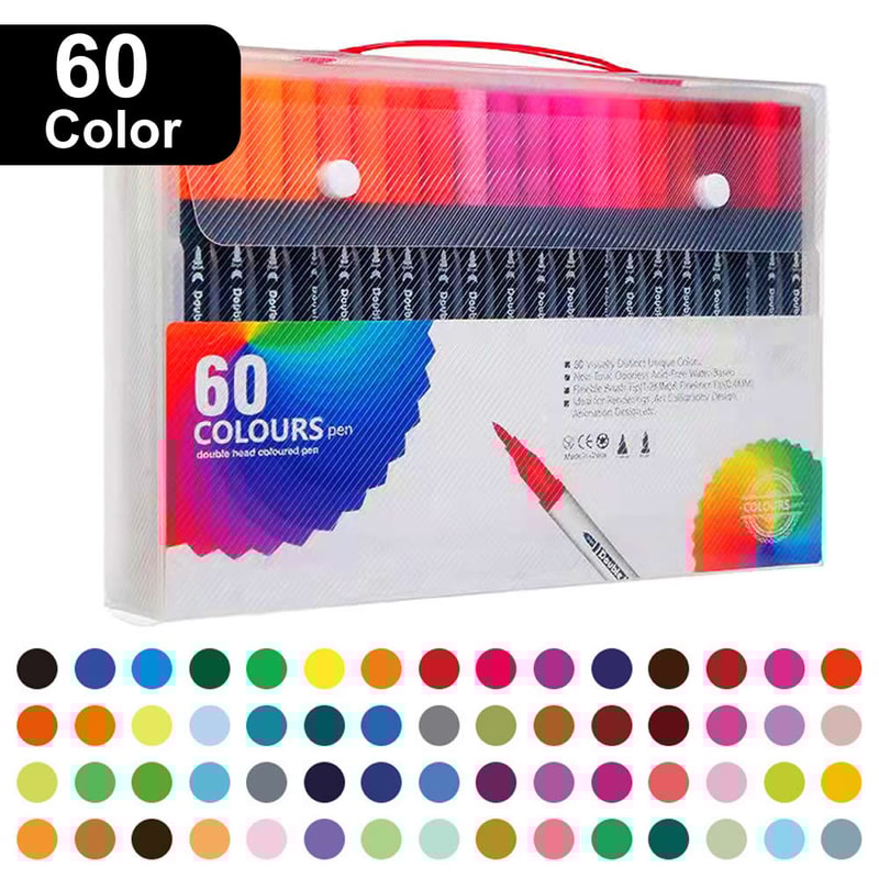 Colors Double Head Markers Tip Art Supplies Drawing Brush Pen Set Perfect For Office School Gift Pe 9