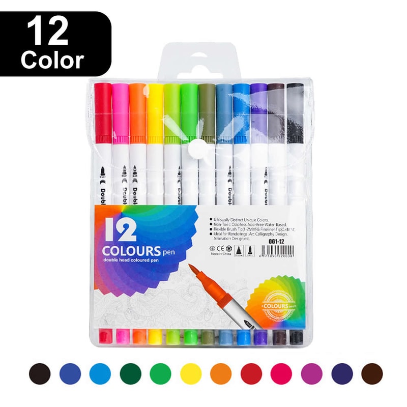 Colors Double Head Markers Tip Art Supplies Drawing Brush Pen Set Perfect For Office School Gift Pe 11