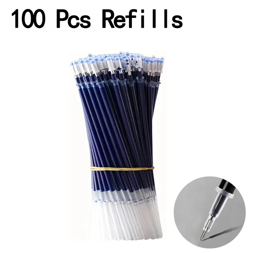 Gel Pens Set Black Blue Red Refill Gel School Office Supplies Stationery Accessories Cute Pens For 12