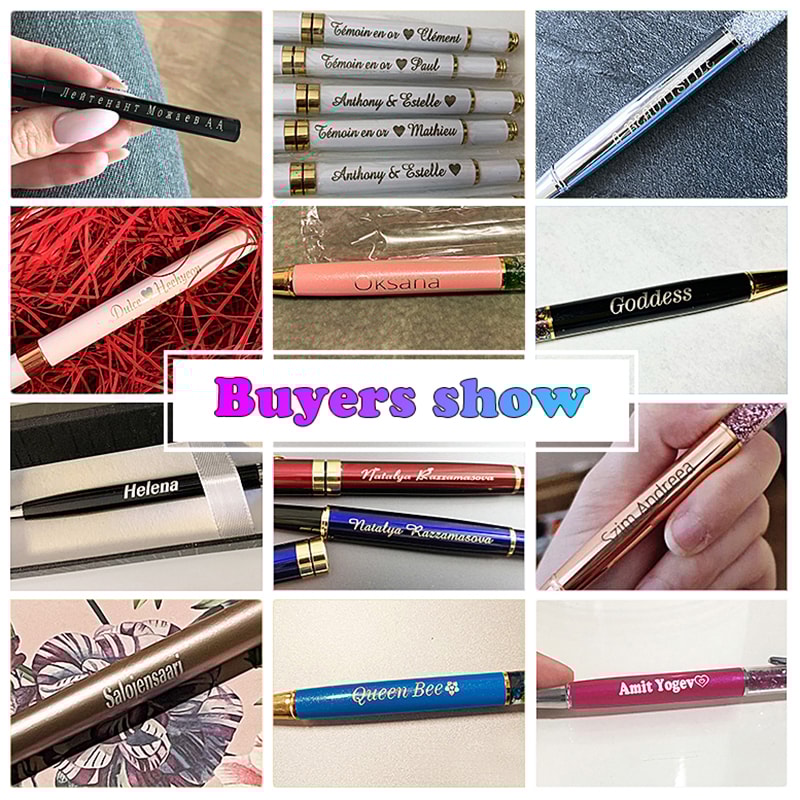 Metal Ballpoint Pens Rose Gold With Free Custom Logo Engraved Name Advertising Gifts For School And 4