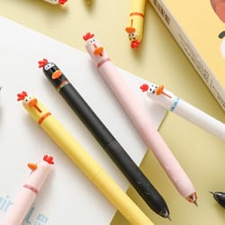 back to school funny gel pen, chicken click pen, stress relief toy, fast-drying ink for school office