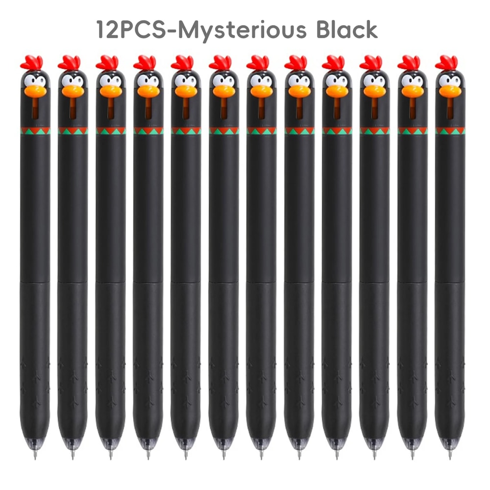 Back To School Funny Gel Pen Chicken Click Pen Stress Relief Toy FastDrying Ink For School Office 10