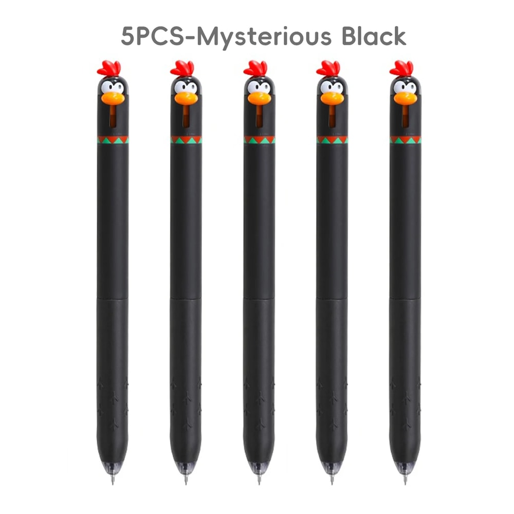 Back To School Funny Gel Pen Chicken Click Pen Stress Relief Toy FastDrying Ink For School Office 8
