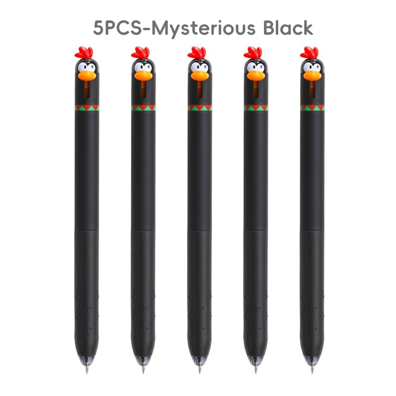 Back To School Funny Gel Pen Chicken Click Pen Stress Relief Toy FastDrying Ink For School Office 8
