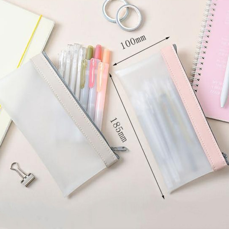 Transparent Pencil Case Large Capacity Cosmetic Bag Cute Stationery For Girls Back To School Suppli 4