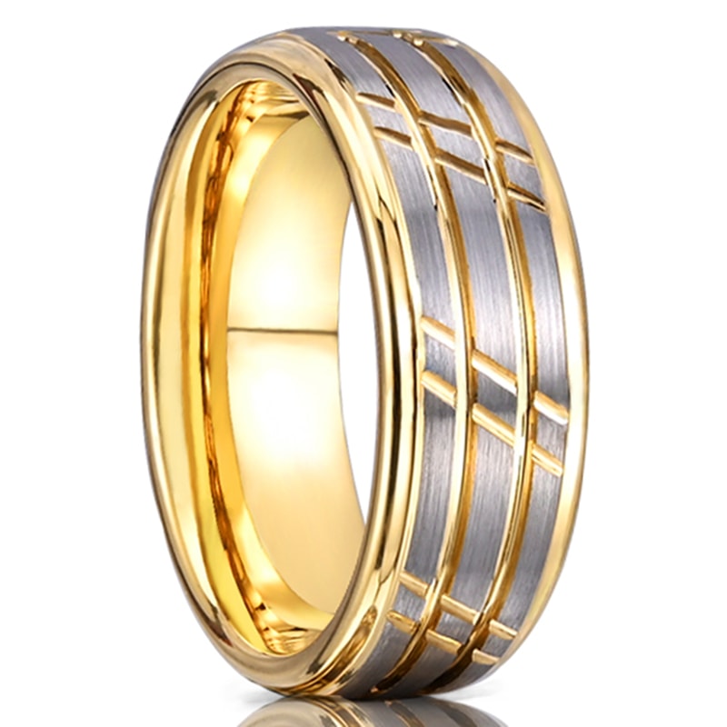 Hammered Tungsten Carbide Ring Mens Wedding Bands Fashion Jewellery Engagement Rings For Him 6