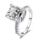 Luxury Fine Jewellery Radiant Cut Diamond Wedding Ring Sterling Silver Wedding Ring Elegant Bridal 4