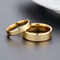 Smooth Stainless Steel Couple Rings Gold Colour Simple Design Wedding Jewelry For Women And Men Eng 0