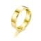 Smooth Stainless Steel Couple Rings Gold Colour Simple Design Wedding Jewelry For Women And Men Eng 1