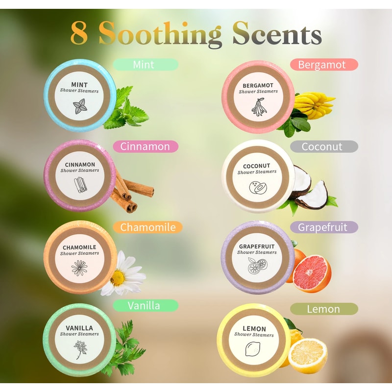 Shower Steamers Shower Bombs With Essential Oil Gifts For Her Home Spa Relaxation SelfCare Perfect 1