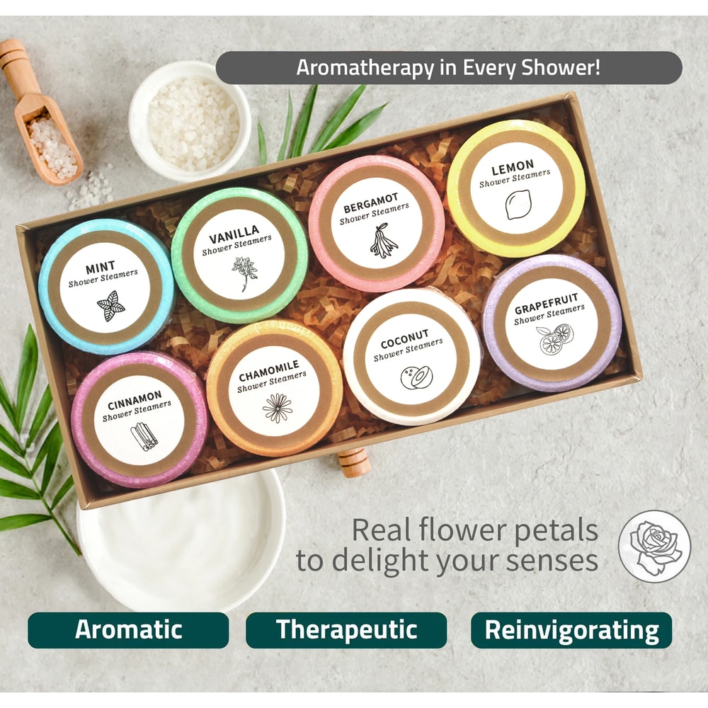 Shower Steamers Shower Bombs With Essential Oil Gifts For Her Home Spa Relaxation SelfCare Perfect 2