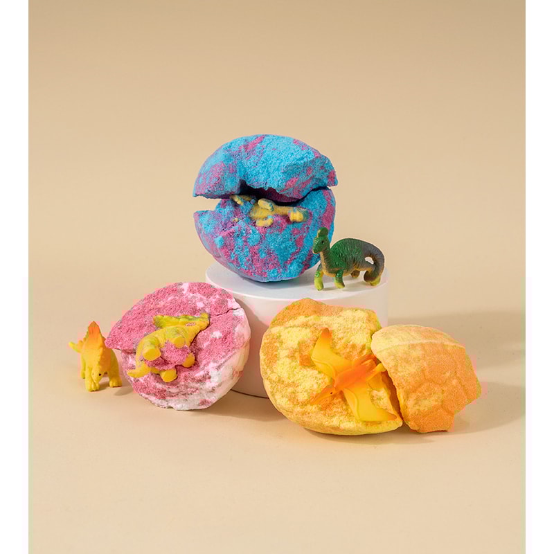 Surprising Children Explosive Bath Salt Ball Dinosaur Egg Themed Bubble Bath Ideal Birthday Gift Fo 0