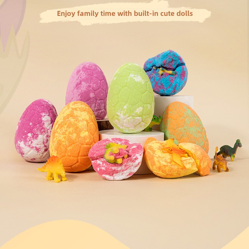 Surprising Children Explosive Bath Salt Ball Dinosaur Egg Themed Bubble Bath Ideal Birthday Gift Fo 3