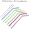 Reusable Colorful Silicone Straws Safe ScratchResistant HeatResistant Bubble Tea Straw Cup Accesso 7