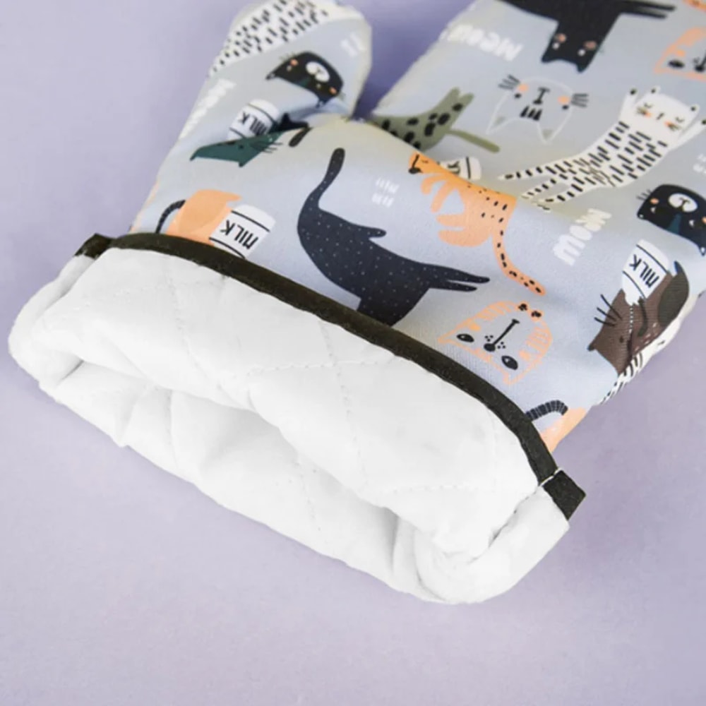 Heat Resistant Microwave Oven Mitts Gloves, Anti Scald Insulation, Non Slip Kitchen Baking Tools