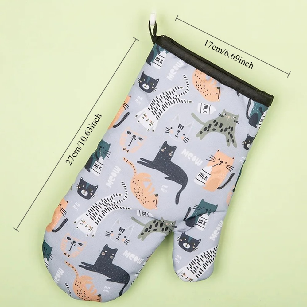 Heat Resistant Microwave Oven Mitts Gloves, Anti Scald Insulation, Non Slip Kitchen Baking Tools