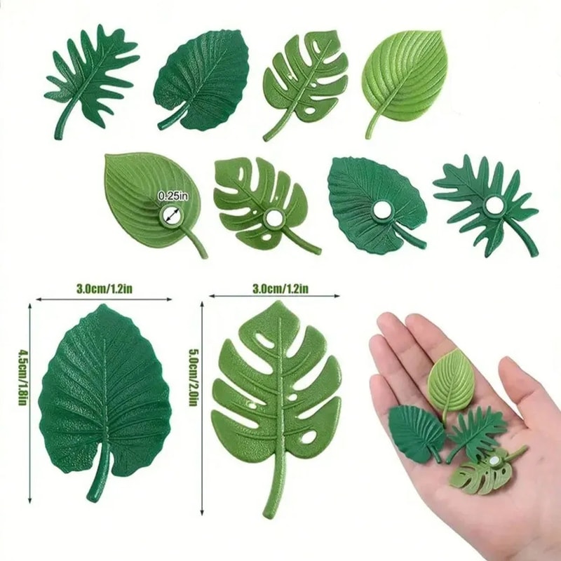 Plant Leaves Fridge Magnets, Decorative ABS Magnetic Patches, Home Whiteboard Magnets, Fridge Decor for Kitchen