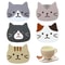 Cartoon Cat Themed Drink Coasters Reusable Silicone Heatproof NonSlip Placemats Fun And Practical F 2