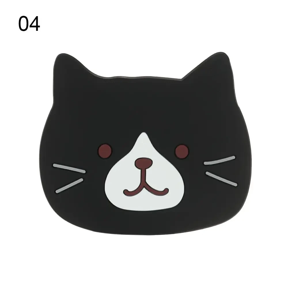 Cartoon Cat Themed Drink Coasters Reusable Silicone Heatproof NonSlip Placemats Fun And Practical F 9