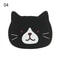 Cartoon Cat Themed Drink Coasters Reusable Silicone Heatproof NonSlip Placemats Fun And Practical F 9
