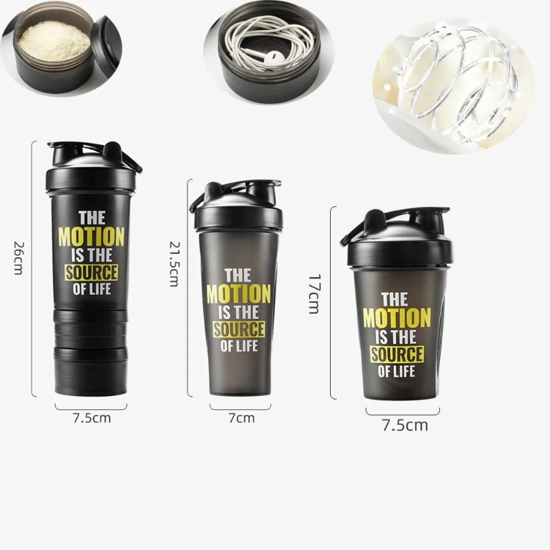 Shake Cup for Meal Replacement, Fitness Sports Water Bottle, Large Capacity Protein Cup with Measurement Markings