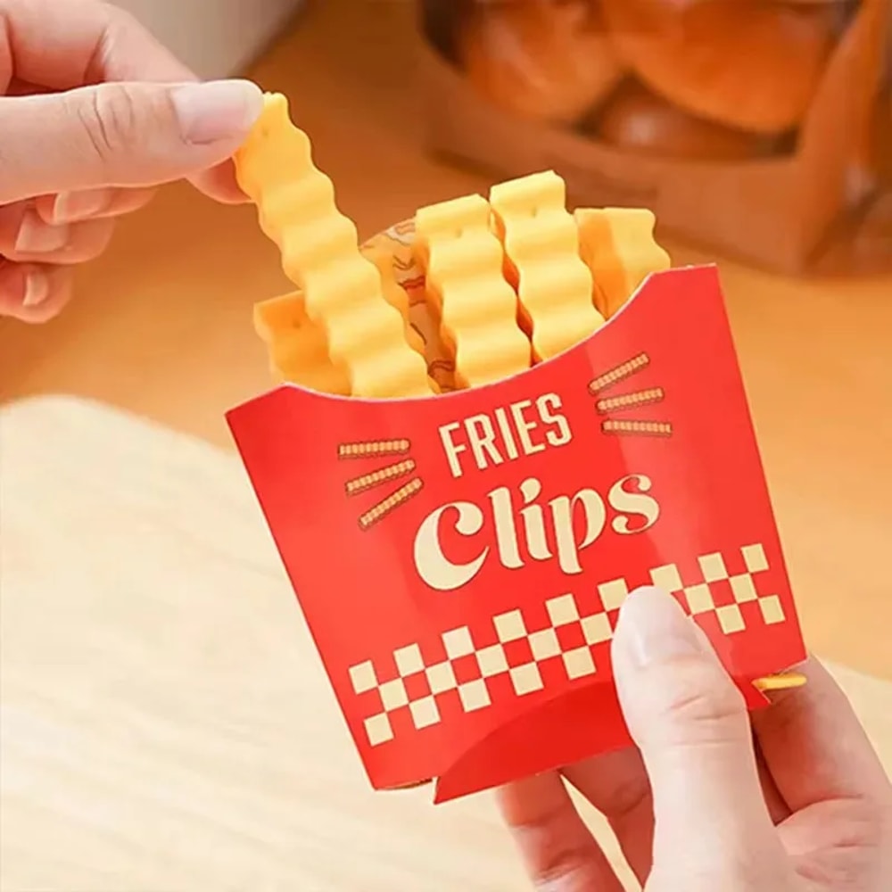 Potato FryShaped Sealing Clips Refrigerator Magnet Snack Seal Bag Clips ABS Magnetic Tool For Fresh 1