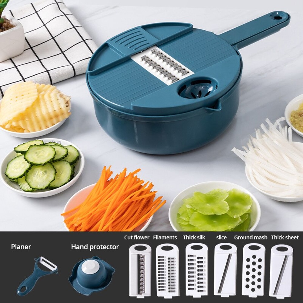MultiFunction Manually Vegetable Cutter Grater Potato Radish Slicer And Shredder Kitchen Utensil Co 1