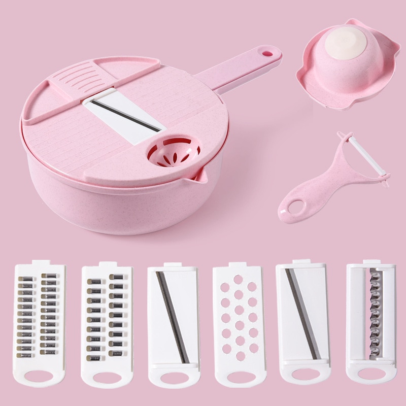 MultiFunction Manually Vegetable Cutter Grater Potato Radish Slicer And Shredder Kitchen Utensil Co 6