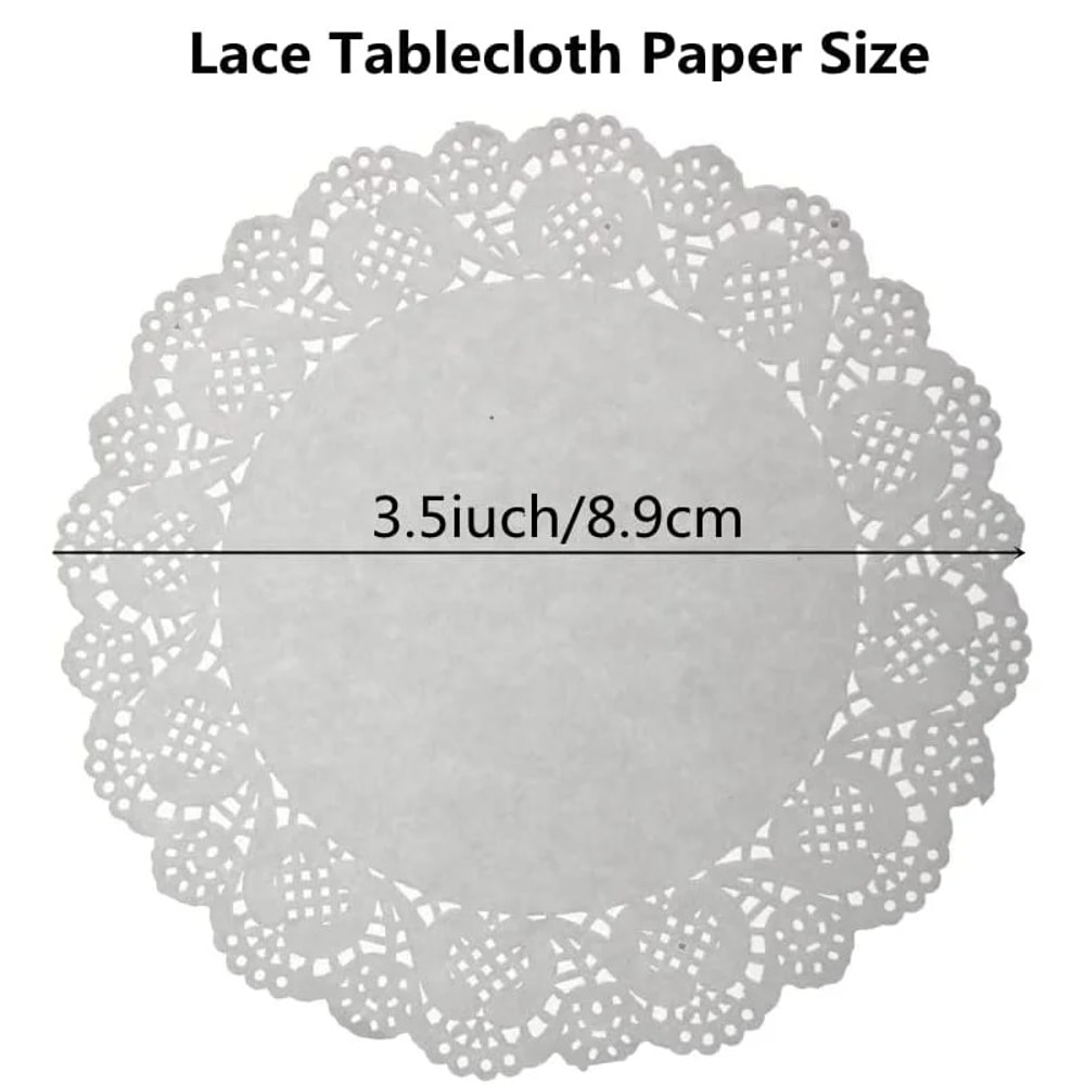 Round Mat Paper Doily Lace Brim For Biscuits Cupcakes Fried Food Party Wedding Table Decor 3