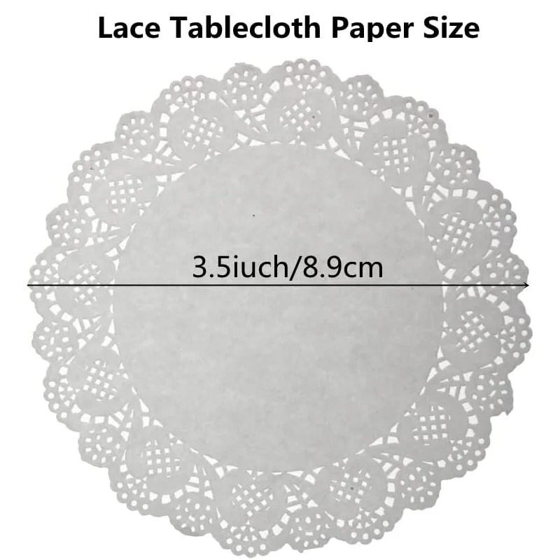 Round Mat Paper Doily Lace Brim For Biscuits Cupcakes Fried Food Party Wedding Table Decor 3