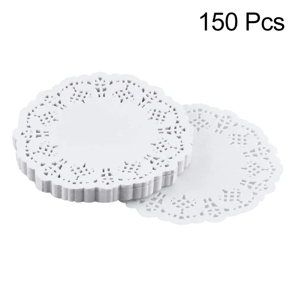Round Mat Paper Doily Lace Brim For Biscuits Cupcakes Fried Food Party Wedding Table Decor 5
