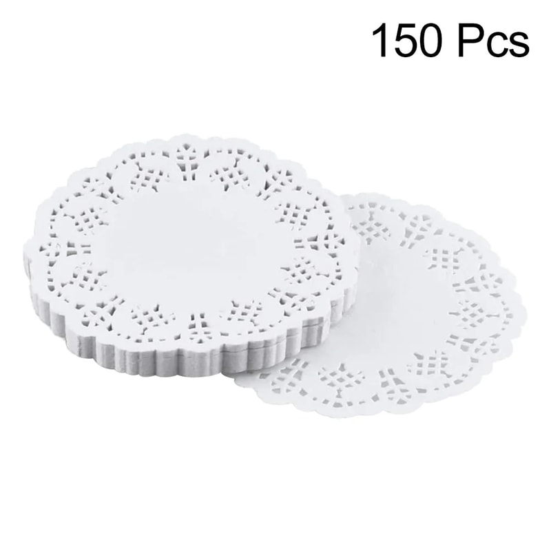 Round Mat Paper Doily Lace Brim For Biscuits Cupcakes Fried Food Party Wedding Table Decor 5