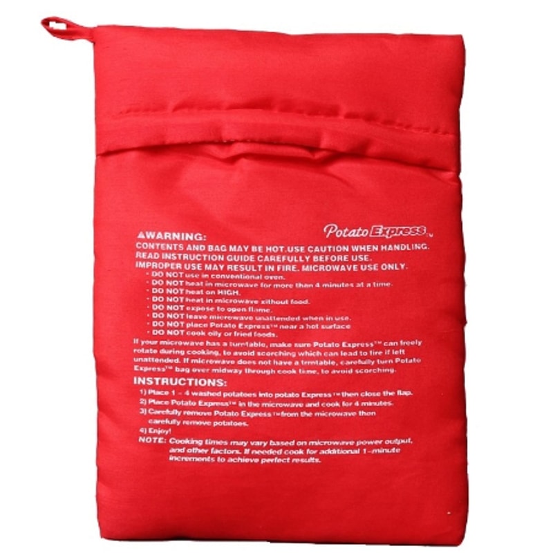 Reusable Microwave Potato Cooker Bag Baked Potato Pouch Perfect Potatoes Express Microwave Cooker 6