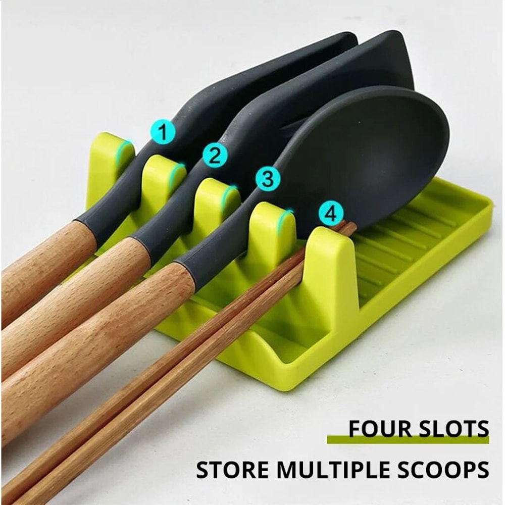 Patula Rack for Pot Lids, Counter Top Spoon Shelf, Shovel Spoon Rack, Soup Spoon Pad, Chopsticks Holder