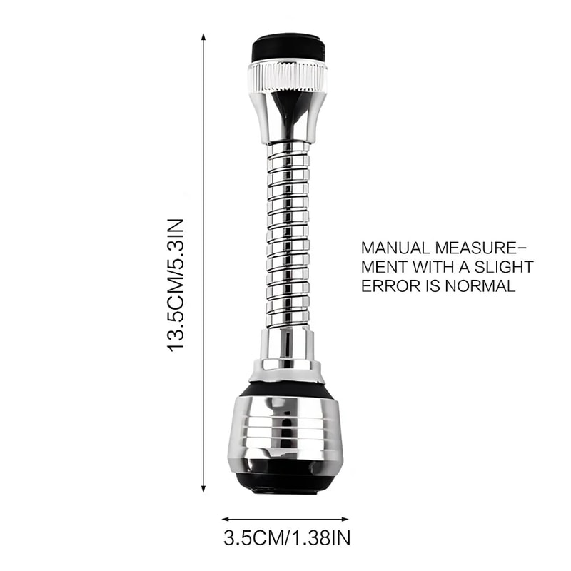 Kitchen Stainless Steel Faucet Sprinkler, Water-saving Device, Lengthening Rotating Spray Extender, Splash-proof Bubbler