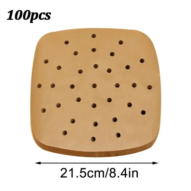 Air Fryer Paper Disposable Steamer Liners NonStick Baking Papers For Kitchen OilAbsorbing Steaming 5