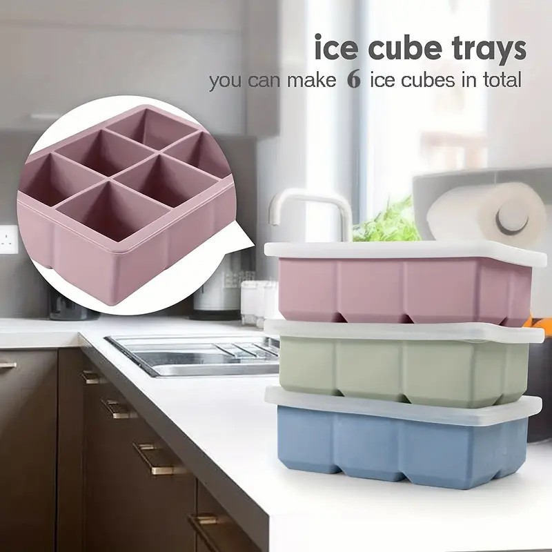 Ice Cube Tray Flexible Food Grade Silicone Ice Cube Mold Cavity Ice Trays For Freezer 3