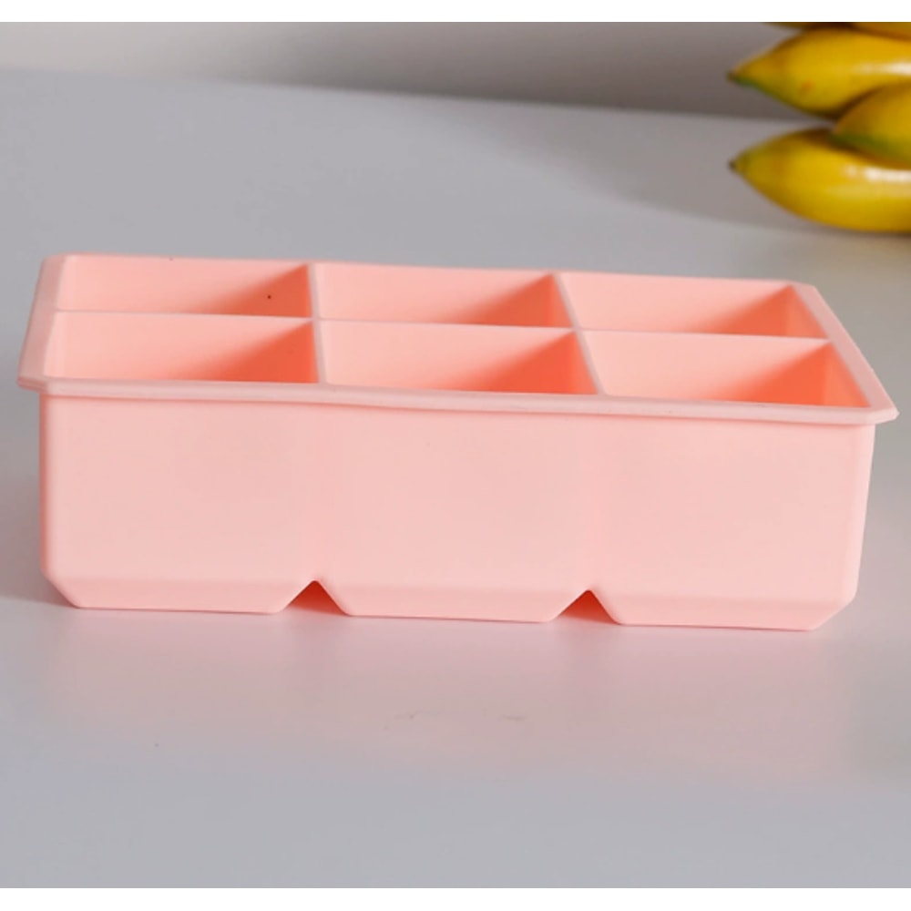 Ice Cube Tray Flexible Food Grade Silicone Ice Cube Mold Cavity Ice Trays For Freezer 6