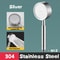 Stainless Steel Bathroom Handheld Shower Head High Pressure Water Saving Sprayer Nozzle Supercharge 8