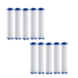 replacement shower filter for held shower head, high output water filter to remove chlorine, fluoride, and hard water