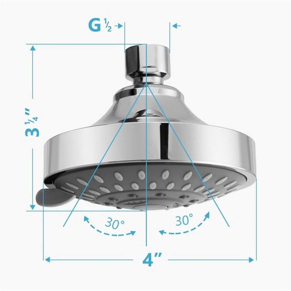 High Pressure Shower Head High Flow Fixed Shower Heads Sprayer Bathroom Rain Shower Head Faucet Rep 3