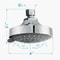 High Pressure Shower Head High Flow Fixed Shower Heads Sprayer Bathroom Rain Shower Head Faucet Rep 3
