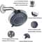High Pressure Shower Head High Flow Fixed Shower Heads Sprayer Bathroom Rain Shower Head Faucet Rep 4