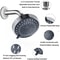 High Pressure Shower Head High Flow Fixed Shower Heads Sprayer Bathroom Rain Shower Head Faucet Rep 4