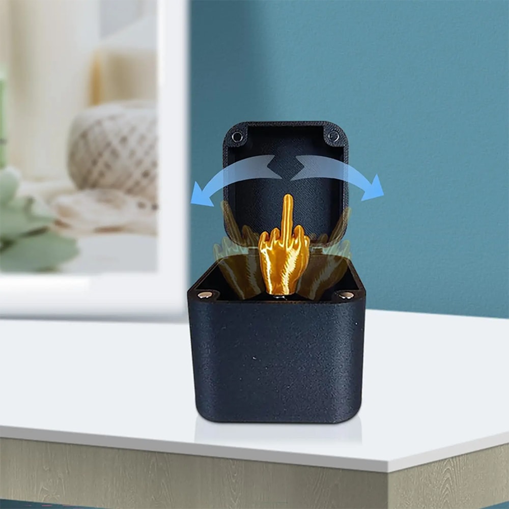 Interesting Prank Gift Middle Finger In Box Funny Creative Gifts Office Desk Decoration Home Decora 0