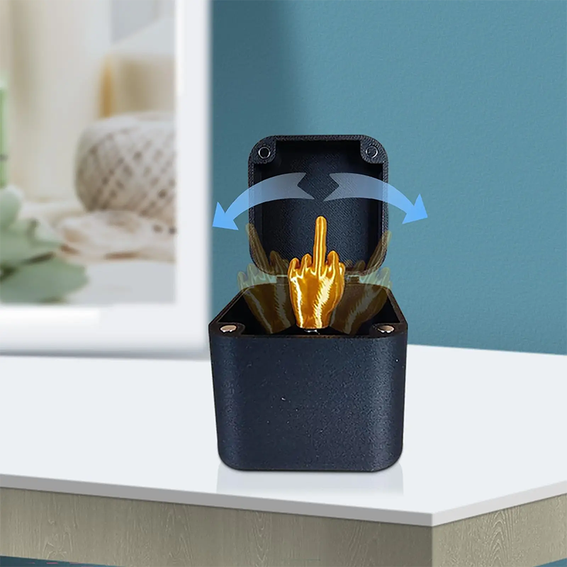 Interesting Prank Gift Middle Finger In Box Funny Creative Gifts Office Desk Decoration Home Decora 0