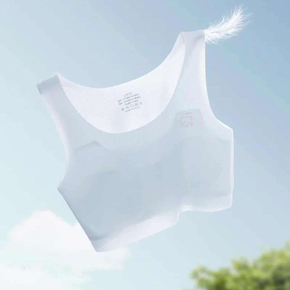 Bra For Teenager Girls No Steel Ring Girl Sports Tube Top Solid Color Training Bra New Student Deve 4