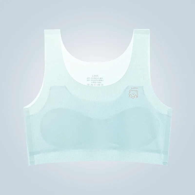 Bra For Teenager Girls No Steel Ring Girl Sports Tube Top Solid Color Training Bra New Student Deve 8